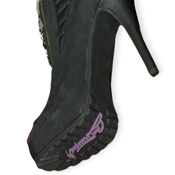 NEW‎ Boutique 9 Lace up stiletto heel platform ankle boots . Sz 9.5 Leather - Picture 10 of 12